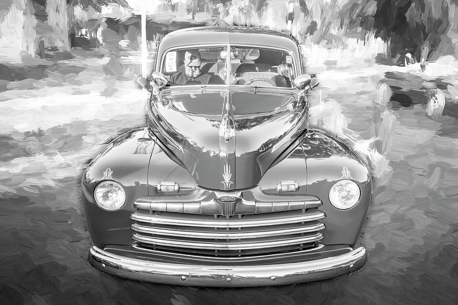 1946 Red Ford Super Deluxe Coupe V8 X124 Photograph by Rich Franco