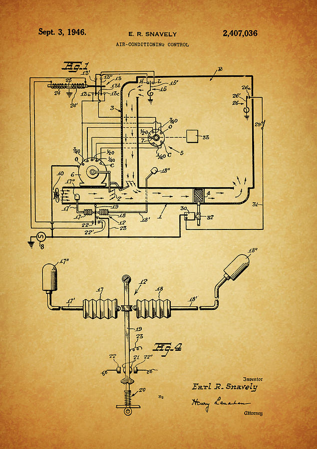 1946 Thermostat Drawing by Dan Sproul