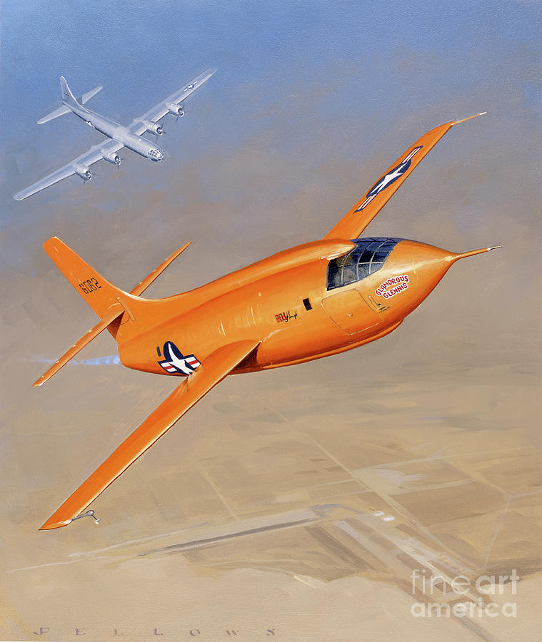 Bell X-1 Painting by Jack Fellows