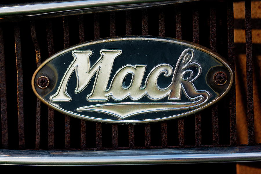 1947 Mack Truck Emblem on Grill Photograph by Art Whitton