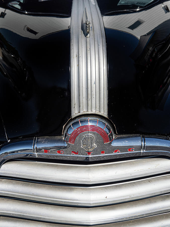 1947 Pontiac Fastback Hood Details  Photograph by Kristia Adams