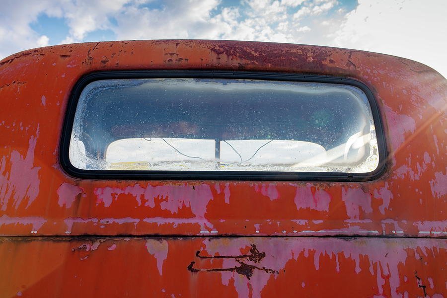1948 Chevy truck rear window retro  Photograph by Art Whitton