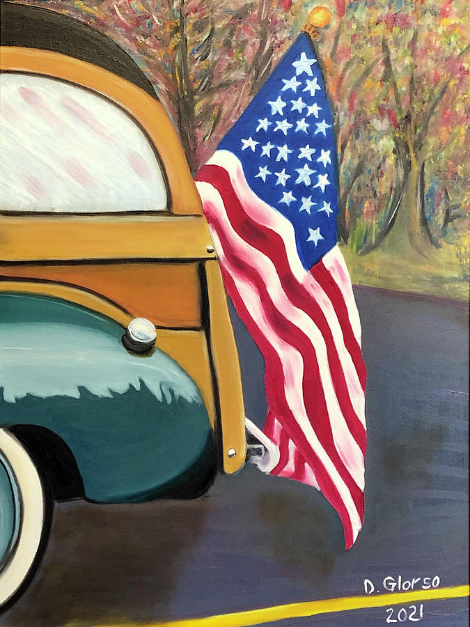 Automobile Painting - 1947 Patriot Woody by Dean Glorso