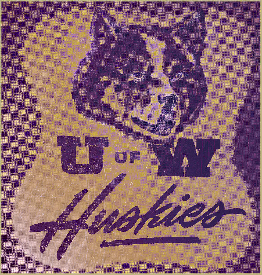 1948 UW Washington Huskies Art Mixed Media by Row One Brand