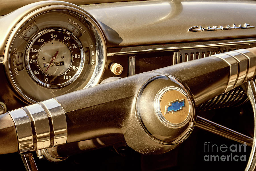 1949 Chevy Dash Photograph by Dennis Hedberg