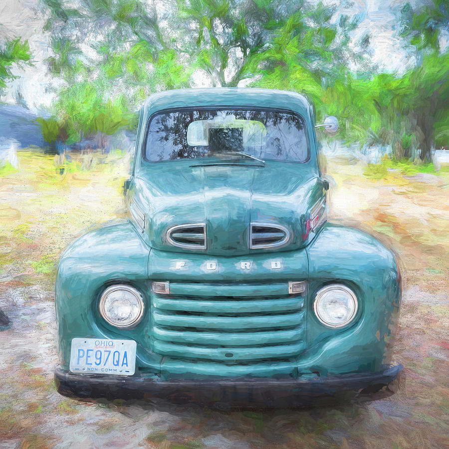  1949 Green Ford Pick Up Truck F1 X108 #1949 Photograph by Rich Franco