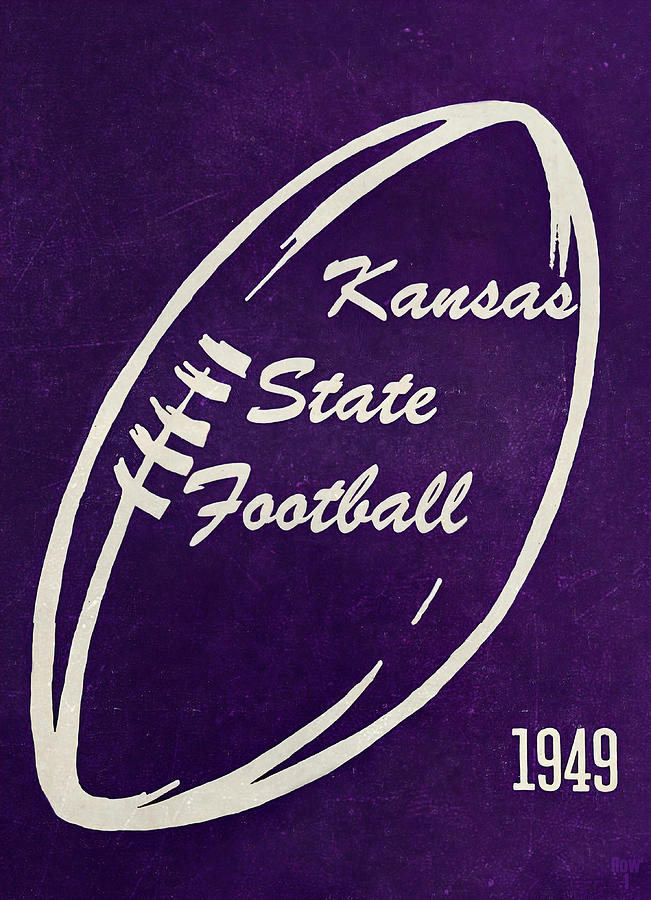 1949 Kansas State Football Art Mixed Media by Row One Brand