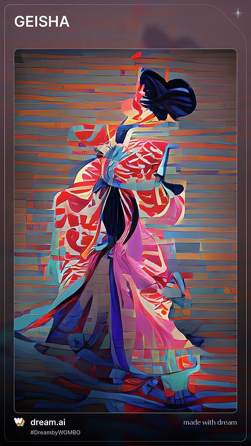 Geisha 3 Digital Art by Denise F Fulmer