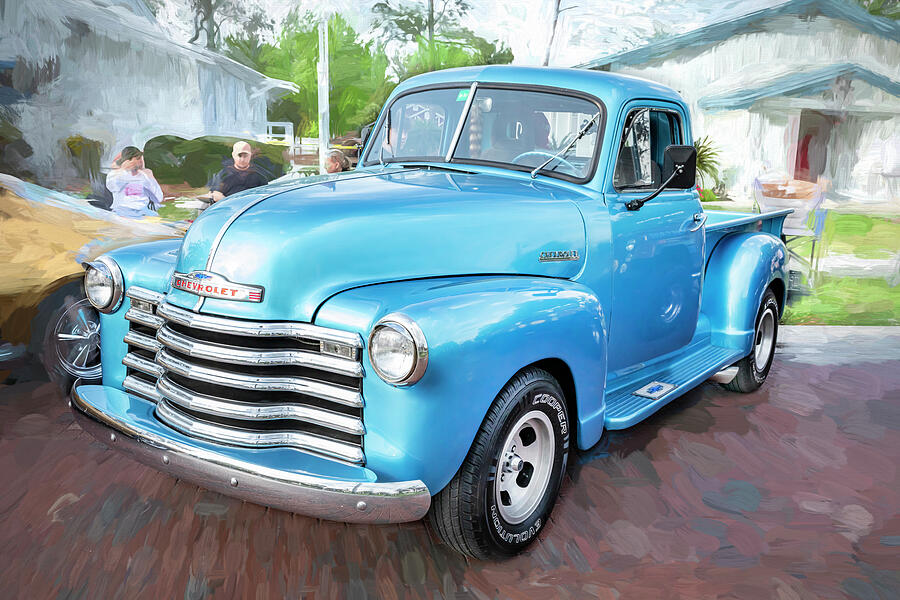 1950 Blue Chevrolet Pick Up Truck 3100 series X100 Photograph by Rich Franco