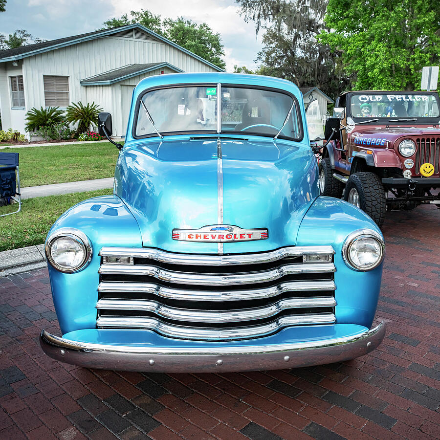 1950 Blue Chevrolet Pick Up Truck 3100 series X104 Photograph by Rich Franco