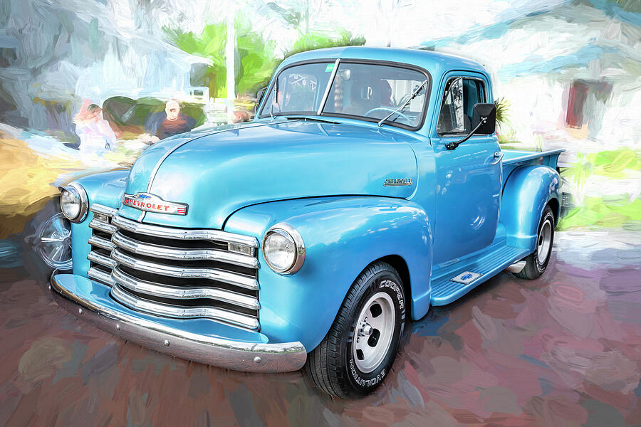 1950 Blue Chevrolet Pick Up Truck 3100 series X106 Photograph by Rich Franco