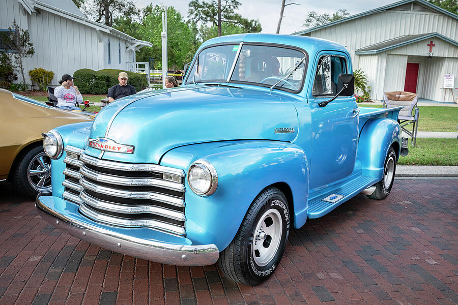 1950 Blue Chevrolet Pick Up Truck 3100 series X107 Photograph by Rich Franco