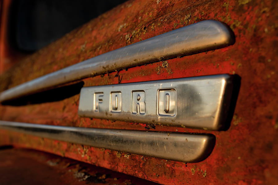 1950 Ford truck fender and emblem Photograph by Art Whitton