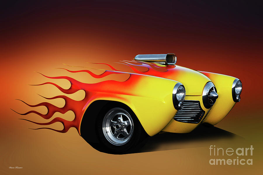 1950 Studebaker Flaming Front-End Photograph by Dave Koontz