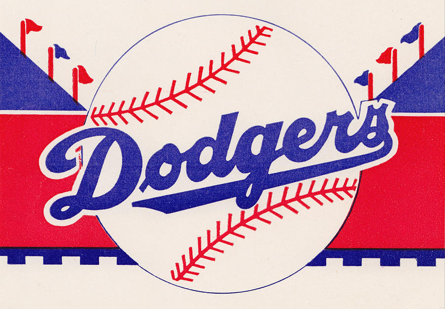 1950's Dodgers Art Mixed Media by Row One Brand - Pixels