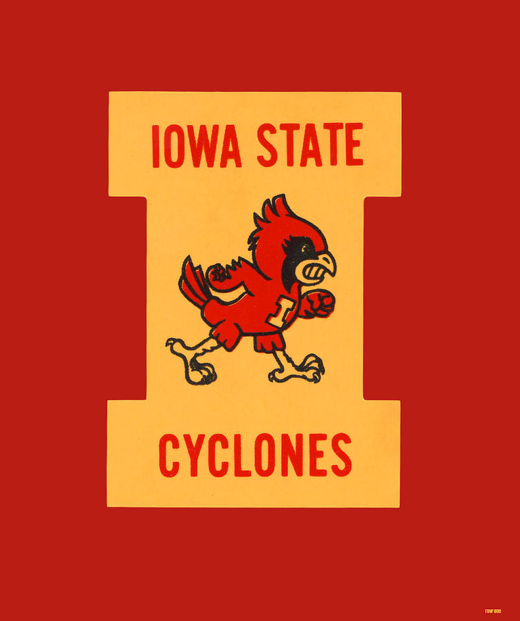 1950s Iowa State Cyclone Art Mixed Media by Row One Brand
