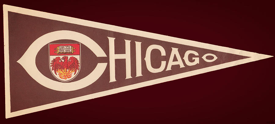 1950s University of Chicago Pennant Art Mixed Media by Row One Brand