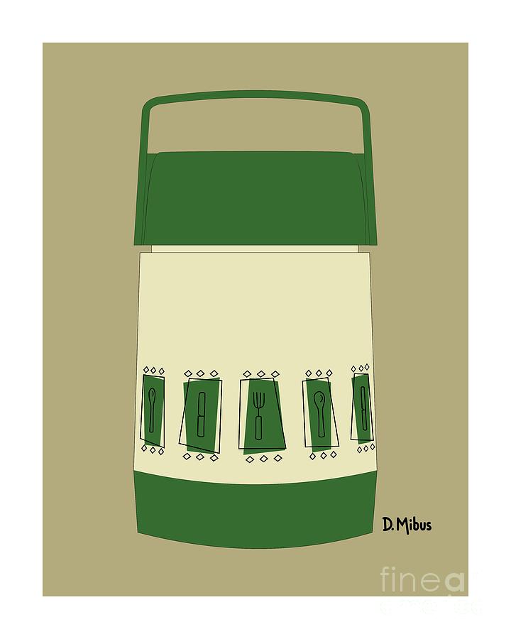1950s Vintage Thermos from Germany Digital Art by Donna Mibus