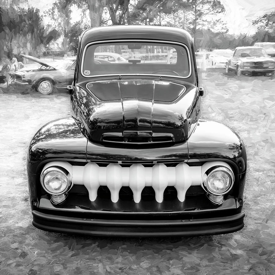 1951 Dark Blue Ford Pick Up Truck F100 X123 Photograph by Rich Franco ...