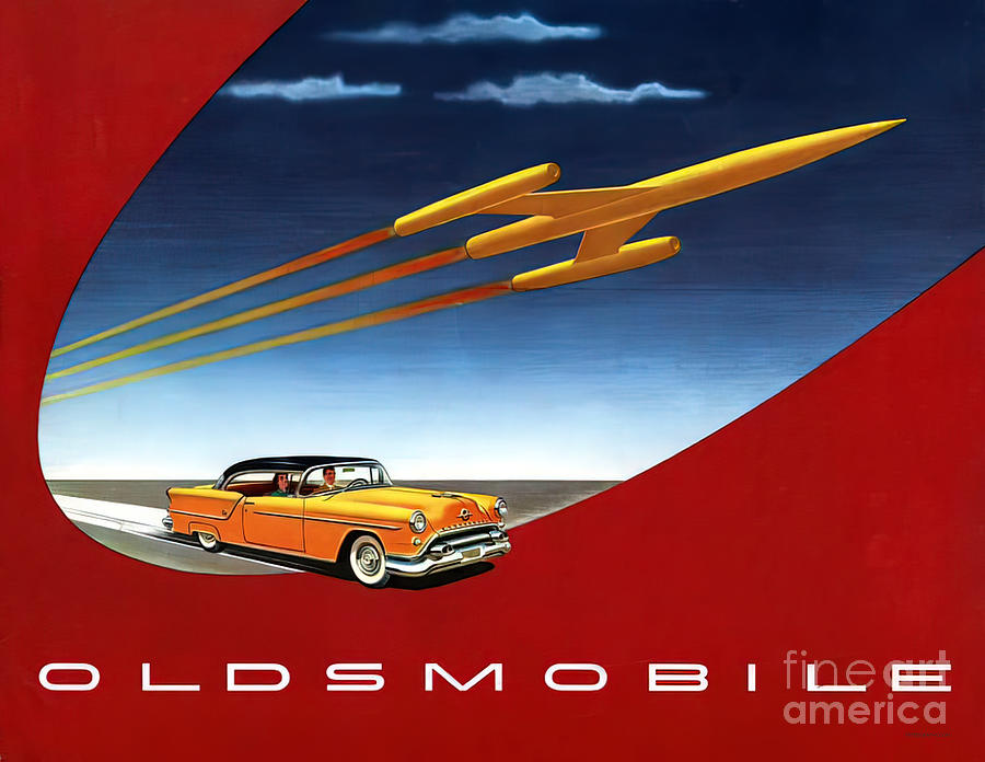 1951 Oldsmobile Rocket 88 advertisement Painting by Retrographs