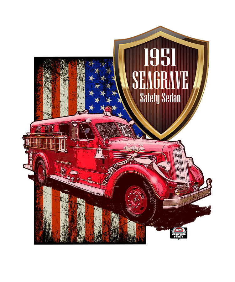 Vintage Digital Art - 1951 Seagrave Safety Sedan by Richard Mordecki