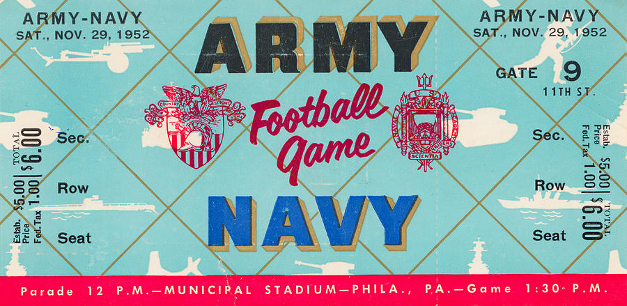 1952 Army Navy Game Mixed Media by Row One Brand