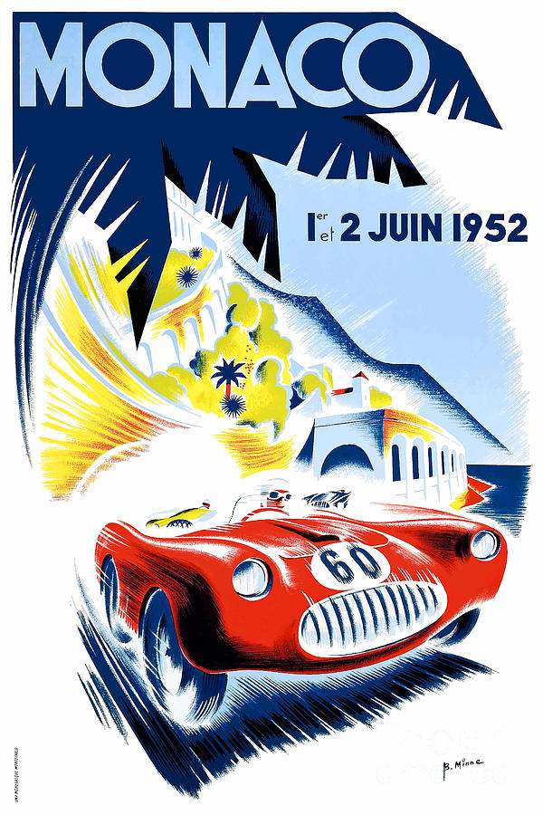 1952 Monaco Racing Poster Photograph by Jon Neidert