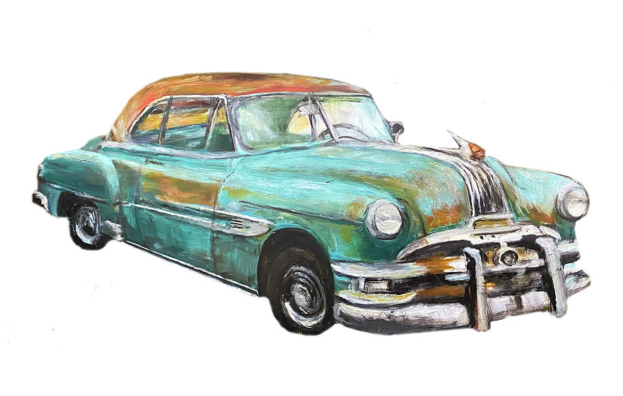 1952 Pontiac  Painting by Sandra Nardone