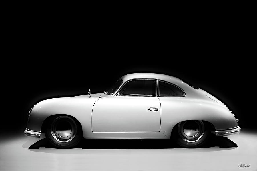 1952 Porsche 356 b/w Photograph by Peter Kraaibeek