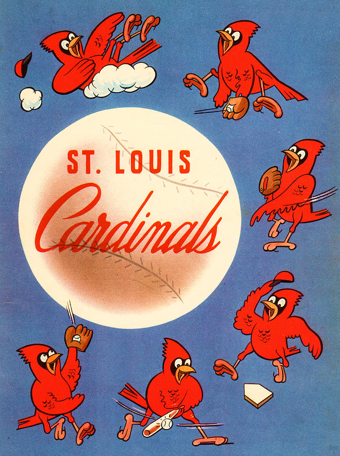 1955 St. Louis Cardinals Art Long Sleeve T-Shirt by Row One Brand - Fine  Art America