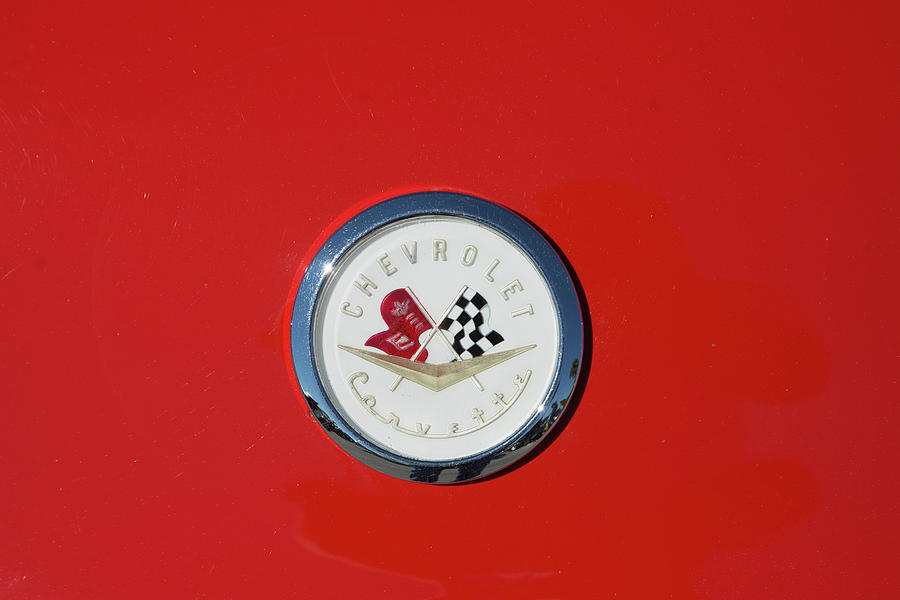 1953 Chevy Corvette - Auto Emblems - by Darrell Hutto Photograph by ...