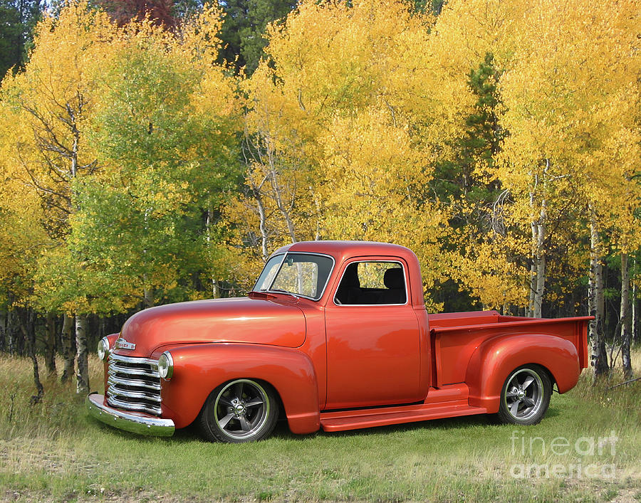 1953 Chevy Pickup, Aspens Photograph by Ron Long