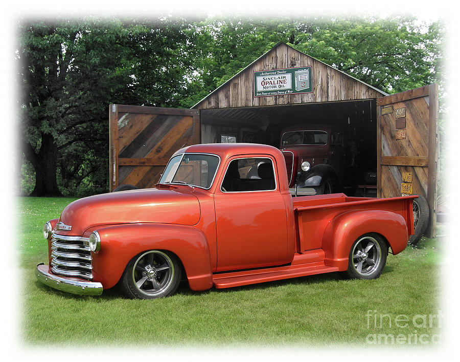 1953 Chevy Pickup, Garage Photograph by Ron Long