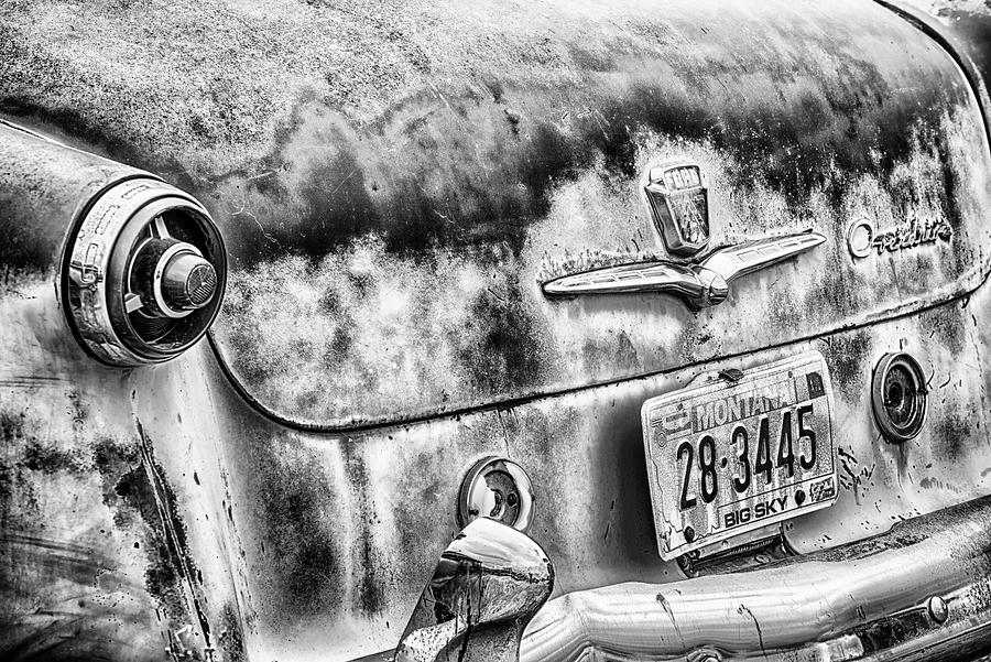 1953 Ford Customline BW Photograph by Jerry Fornarotto