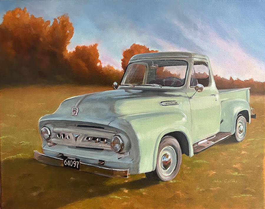 1953 Ford F100 Painting By John Collins - Fine Art America