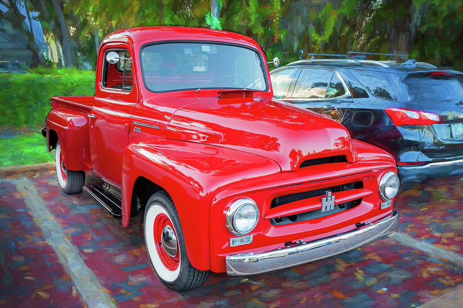1953 Red International Harvester 220 X124 Photograph by Rich Franco