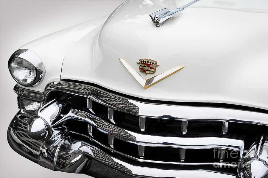 1953 White Cadillac Photograph by Dennis Hedberg