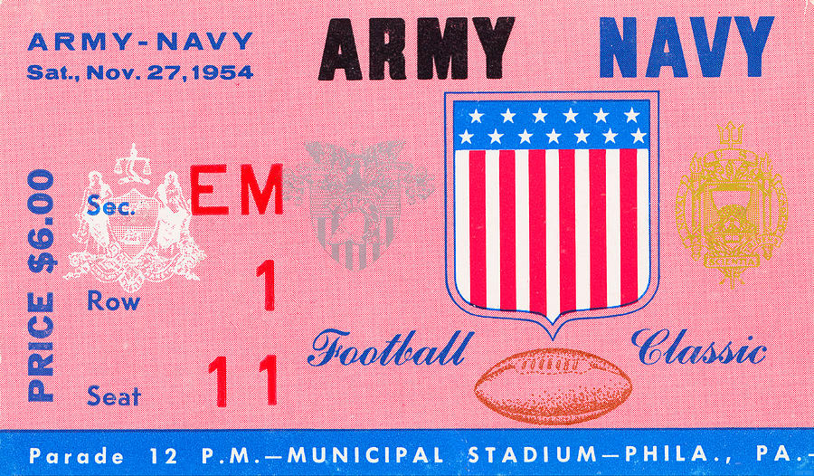 1954 Army Navy Football Classic Mixed Media by Row One Brand
