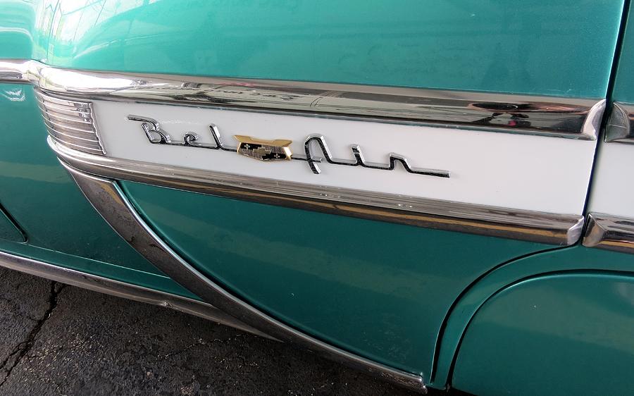 1954 Chevy Bel Air Emblem Photograph by Linda Stern