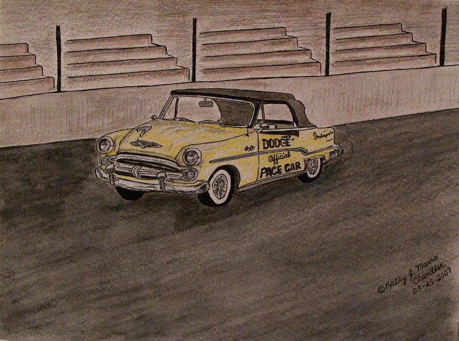 1954 Dodge Indy 500 Pace Car Painting by Kathy Marrs Chandler