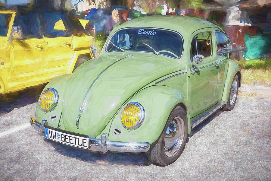 1954 Green Volkswagen Beetle X106 Photograph by Rich Franco