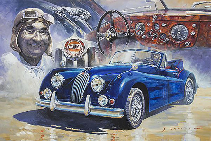 1954 Painting - 1954 Jaguar XK140  by Yuriy Shevchuk