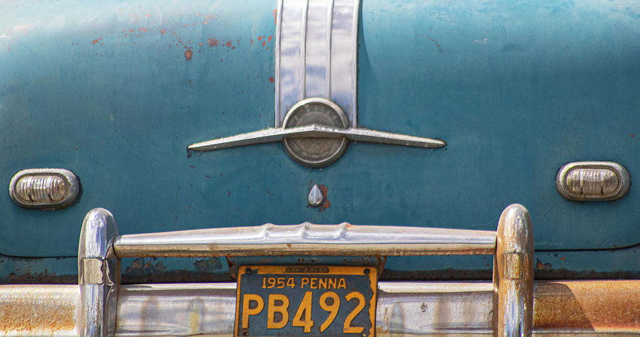 1954 Pontiac Chieftan Detail Photograph by Bob Decker