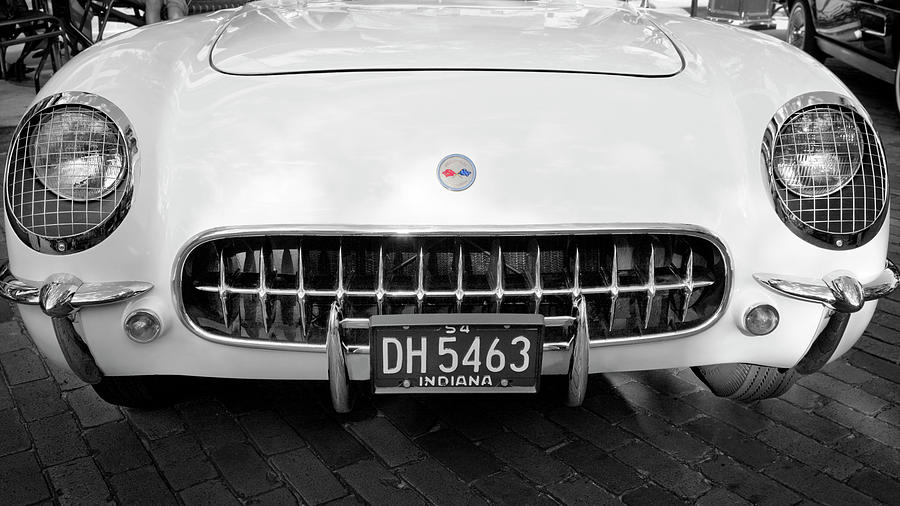 1954 White Chevrolet Corvette X100 Photograph by Rich Franco