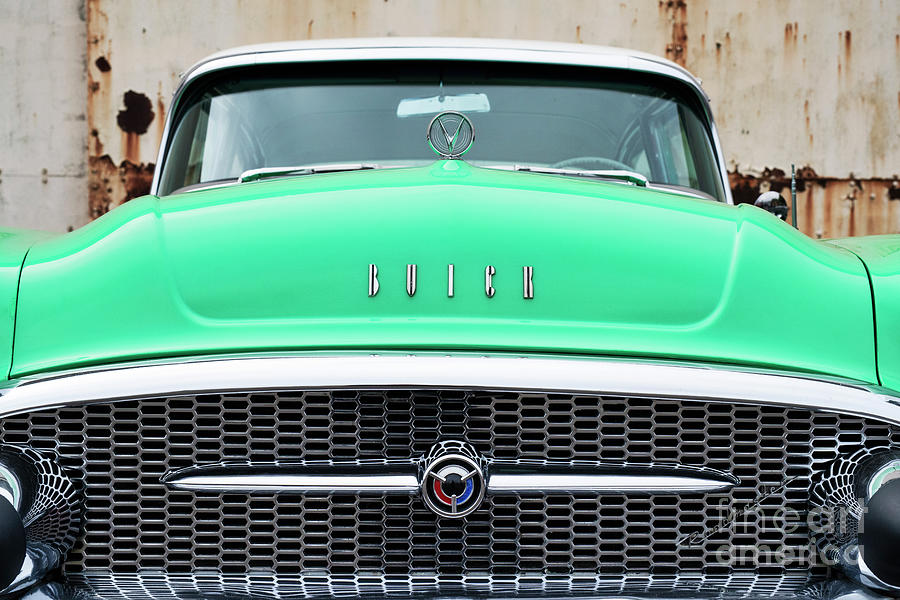 Transportation Photograph - 1955 Buick Roadmaster Front End by Tim Gainey