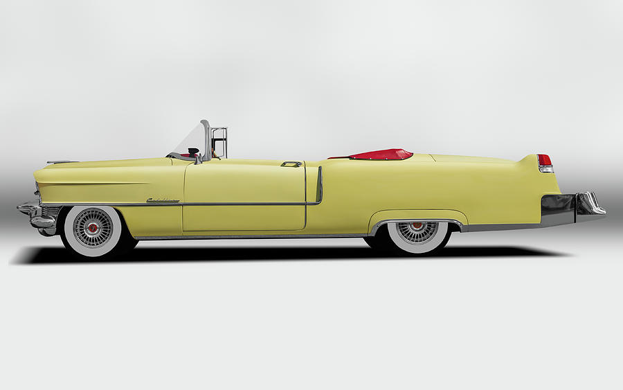 Transportation Photograph - 1955 Cadillac  -  62caddycvwall220292 by Frank J Benz