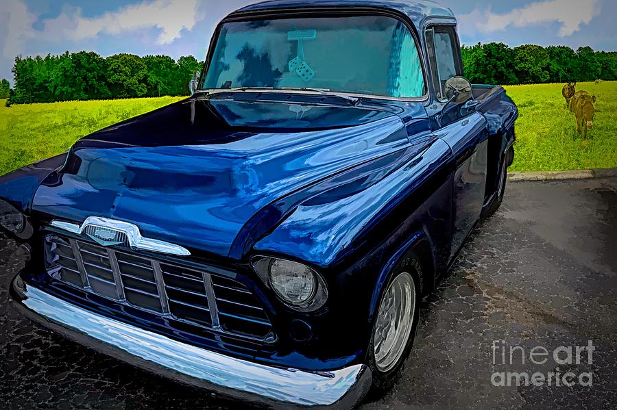 1955 Chevy Shortbed Photograph by Diana Mary Sharpton