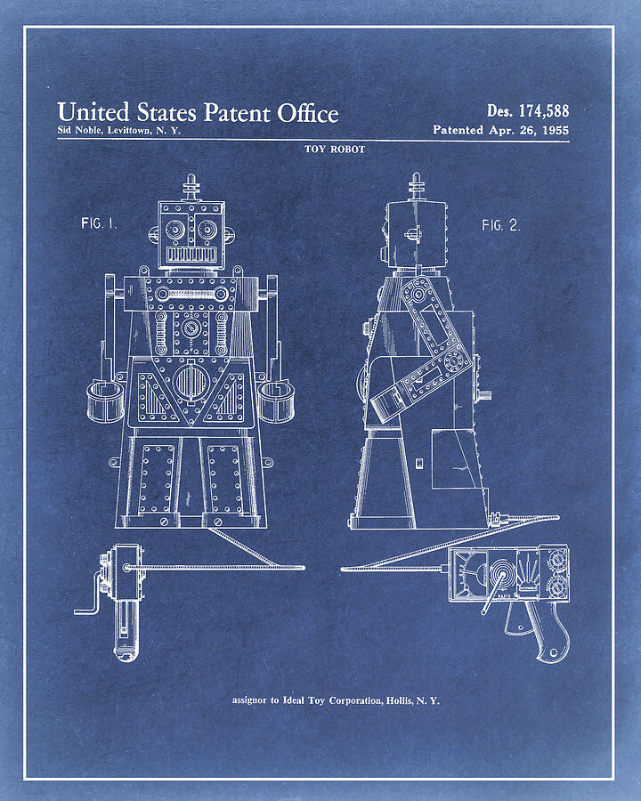 1955 Robert The Robot Patent Blueprint Digital Art by Dale Kincaid 1955 Robert The Robot Patent Blueprint Digital Art by Dale Kincaid