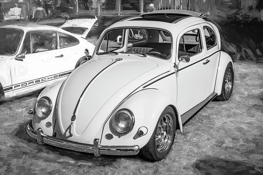  1955 Tan Volkswagen Beetle X102 #1955 Photograph by Rich Franco