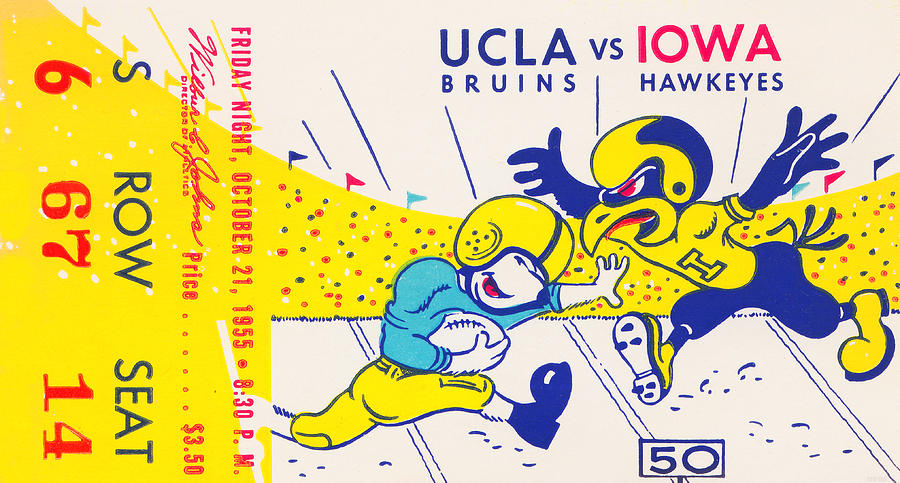 1955 UCLA vs. Iowa Mixed Media by Row One Brand